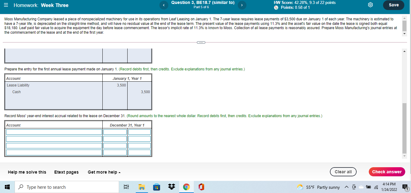 Solved E Homework: Week Three Question 3, BE18.7 (similar | Chegg.com