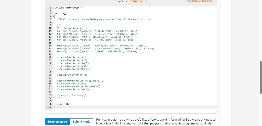 Solved C++ pls need code main.cpp, car.h, car.cpp, | Chegg.com