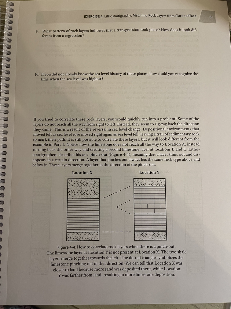 Solved EXERCISE 4 Lithostratigraphy Matching Rock Layers