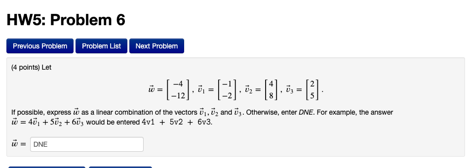 Solved HW5: Problem 4 Previous Problem Problem List Next | Chegg.com