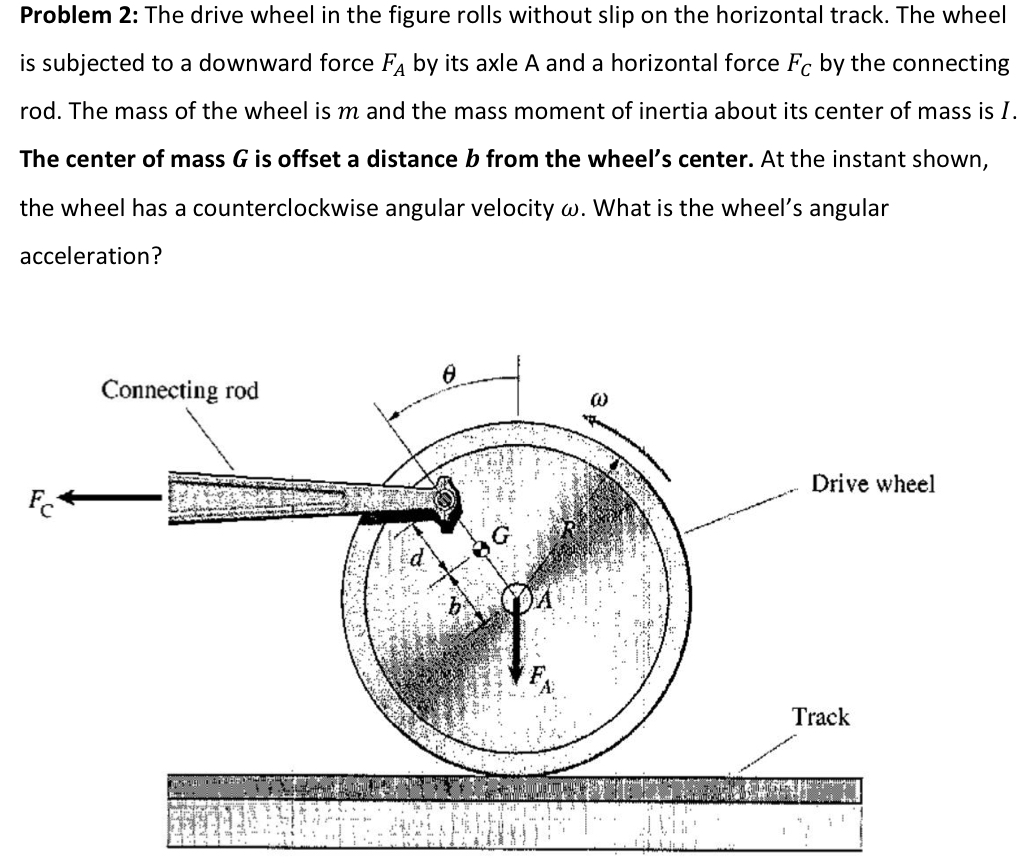 Solved Problem 2 The Drive Wheel In The Figure Rolls 1910