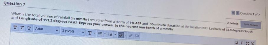 Solved Question 7 of 7 Question 7 2 points What is the total | Chegg.com