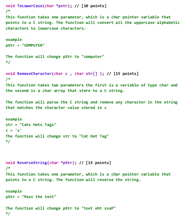Solved Problem Overview You will implement a basic string | Chegg.com