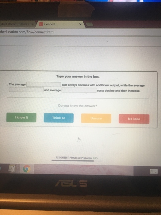 Solved the average _ cost always declines with additional