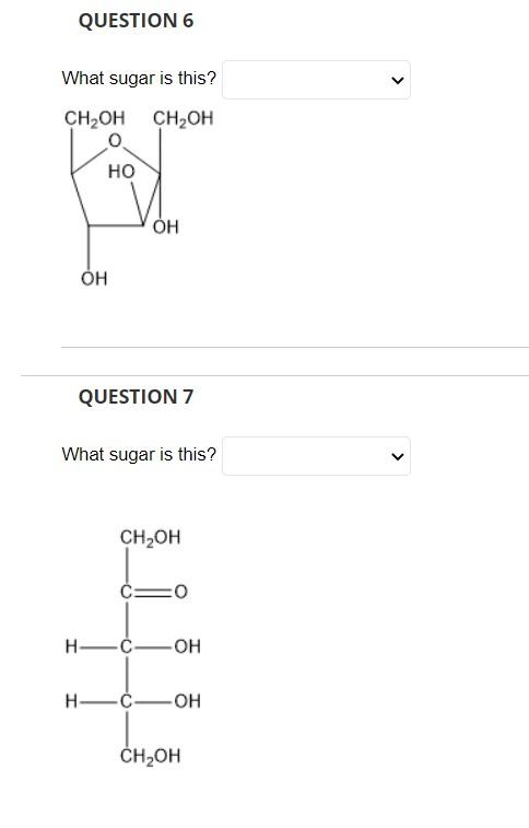 Solved What sugar is this? QUESTION 6 What sugar is this? | Chegg.com