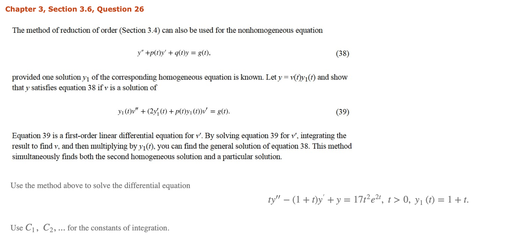 Solved Chapter 3 Section 3 6 Question 26 The Method Of Chegg Com