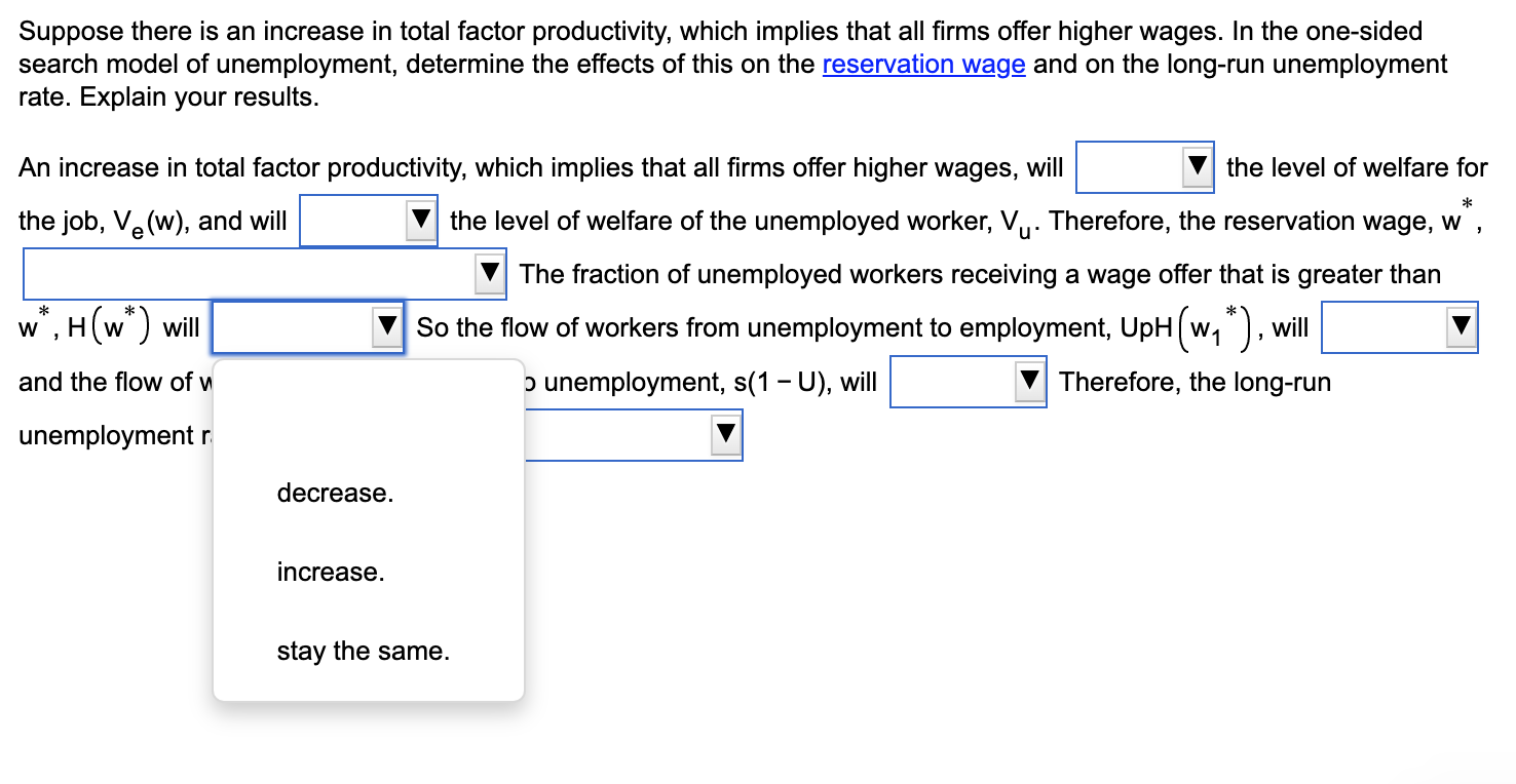 Solved Suppose there is an increase in total factor | Chegg.com