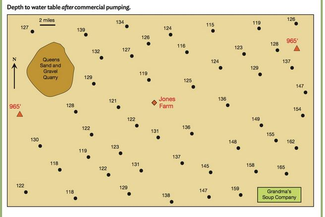 Solved The figure below is a map showing an area in which | Chegg.com