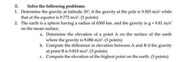 Solved II. Solve The Following Problems: 1. Determine The | Chegg.com