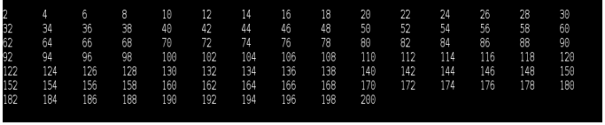 Solved Write a c++ program that inputs the first 100 even | Chegg.com