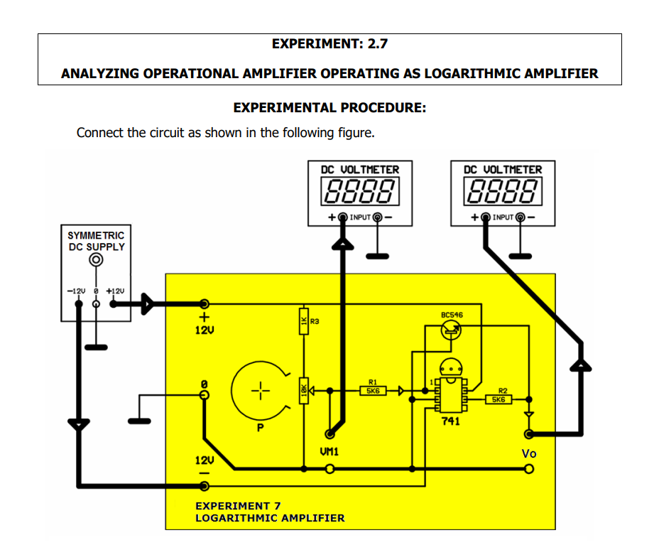 logarithmic amplifier experiment