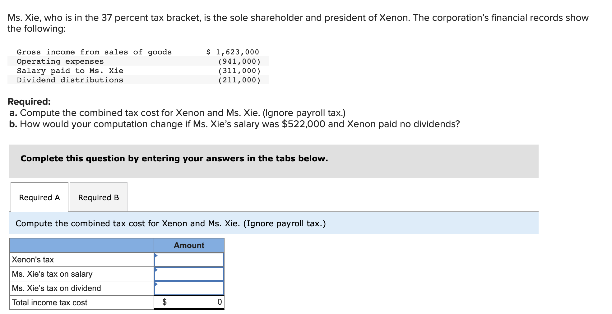 Solved Ms. Xie, who is in the 37 percent tax bracket, is the | Chegg.com