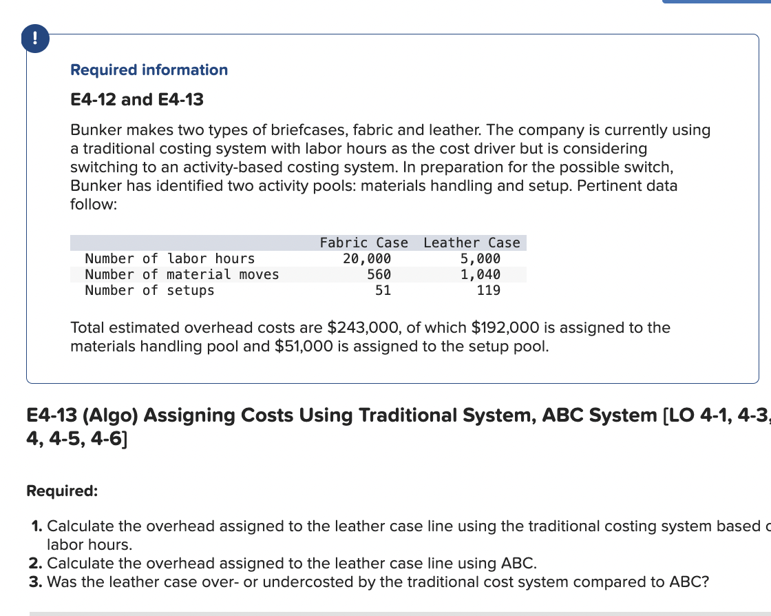 Solved Bunker makes two types of briefcases, fabric and