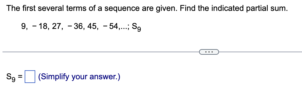 the indicated sum of the terms of a sequence is called