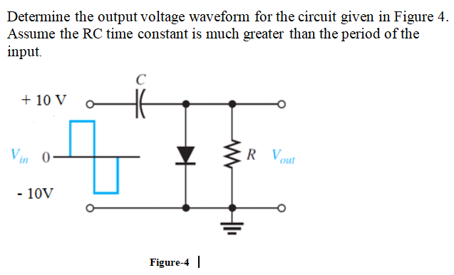 Solved Determine the output voltage waveform for the circuit | Chegg.com