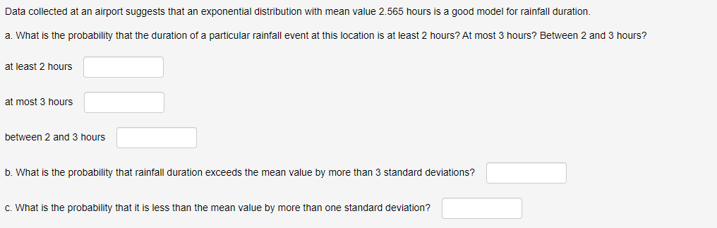 Solved Data Collected At An Airport Suggests That An | Chegg.com