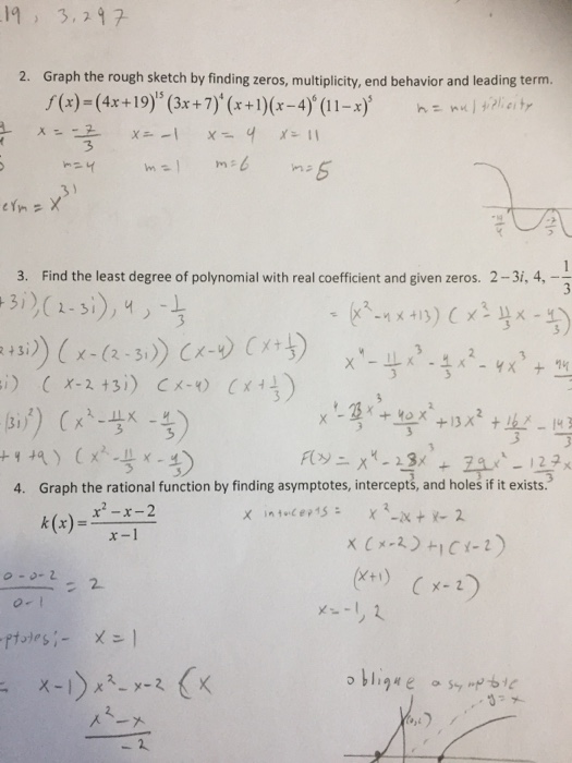 Solved 193,217 Graph the rough sketch by finding zeros, | Chegg.com