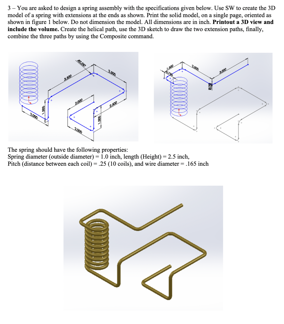 Solved 3 - You are asked to design a spring assembly with | Chegg.com