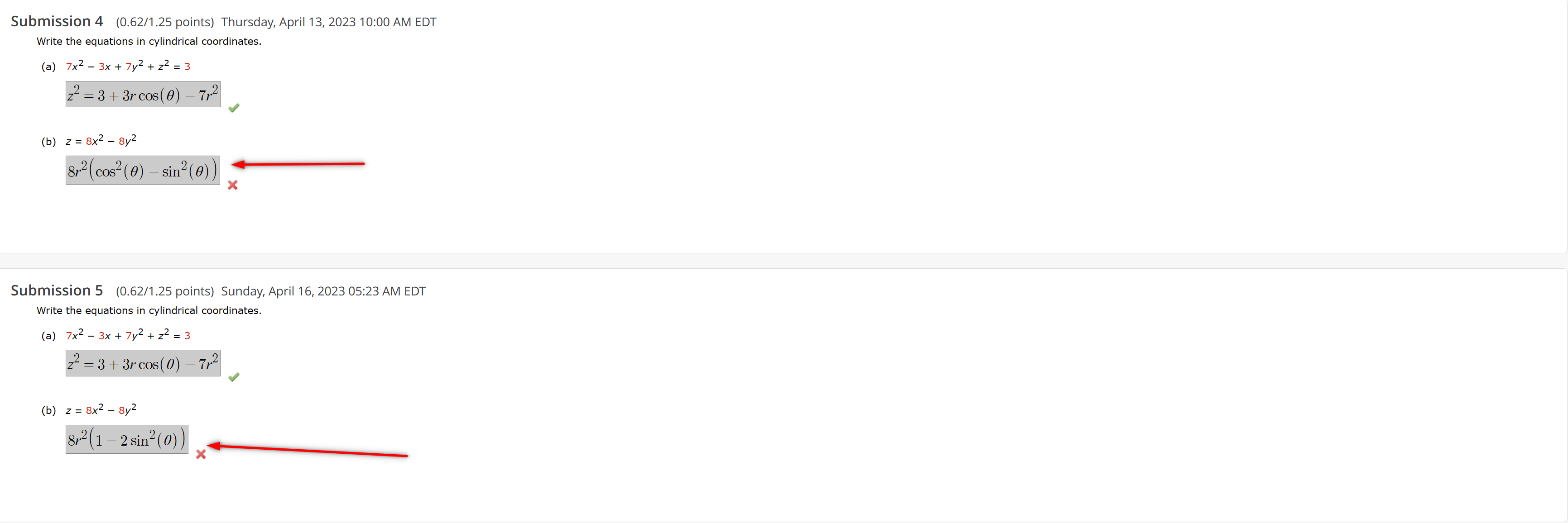 Solved Help me solve this two questionsfor the first | Chegg.com