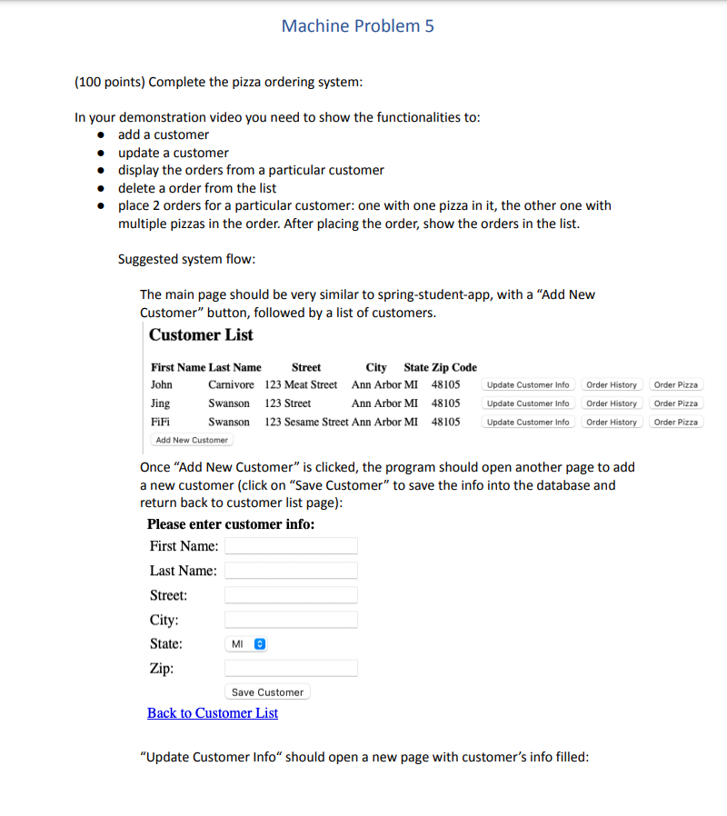 (100 points) Complete the pizza ordering system: In | Chegg.com