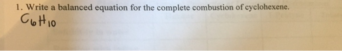 Solved 1. Write a balanced equation for the complete | Chegg.com