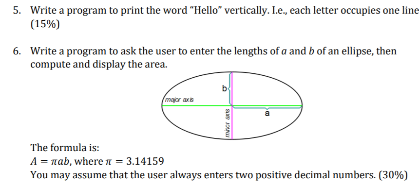 Solved 5. Write a program to print the word “Hello” | Chegg.com