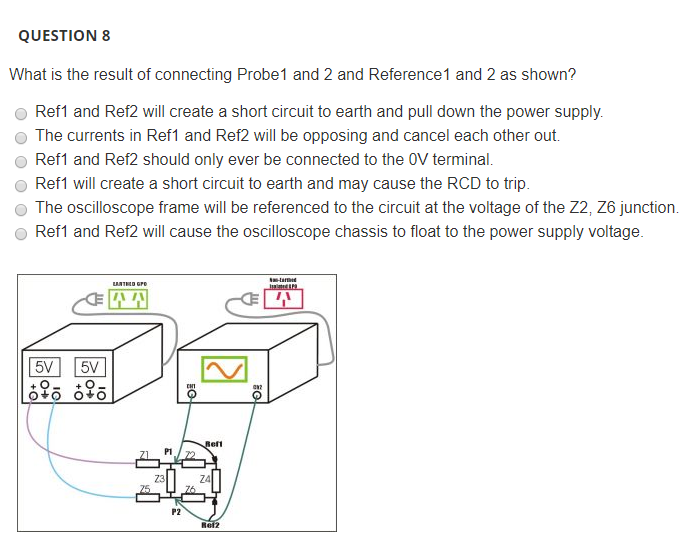 Solved Question 8 What Is The Result Of Connecting Probe 1 Chegg