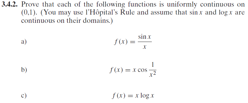 Solved 3.4.2. Prove that each of the following functions is | Chegg.com