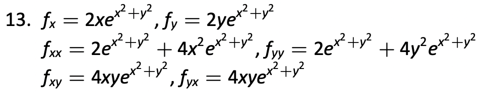 Solved In Exercises 9 26 Find Fx Fy Fxx Fyy Fxy And