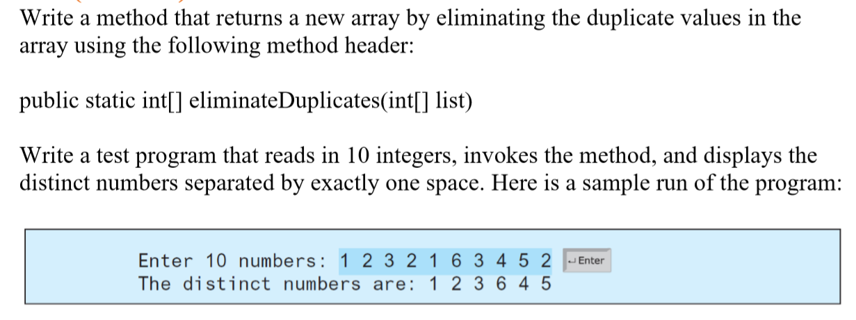 Solved Write a method that returns a new array by | Chegg.com