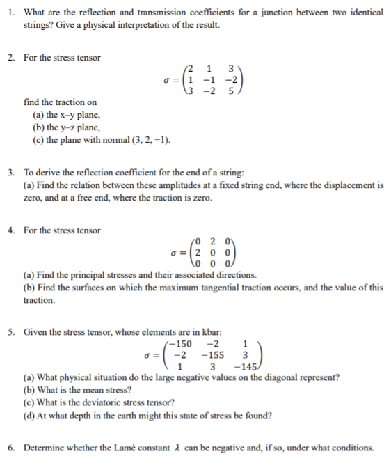 Solved 1. What are the reflection and transmission | Chegg.com