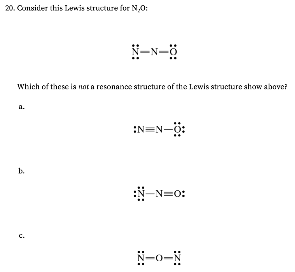N2o Resonance Structure