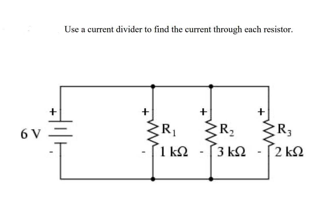 Solved Use a current divider to find the current through | Chegg.com