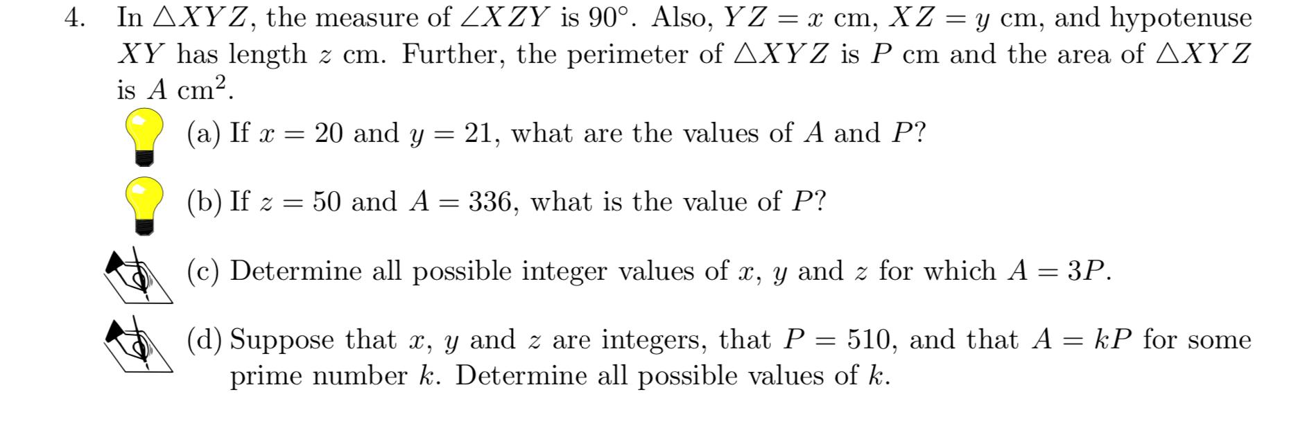 Solved 4 In Axyz The Measure Of Zxzy Is 90 Also Yz Chegg Com