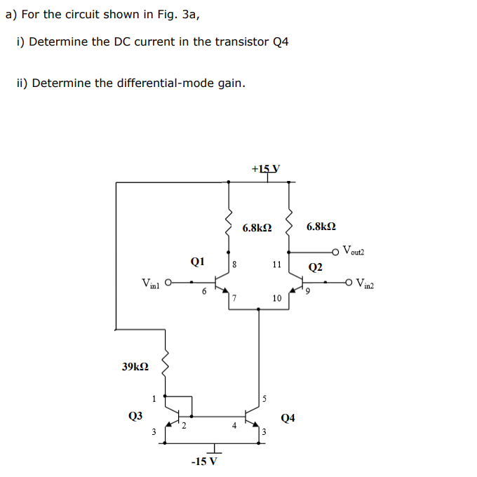 Solved a) For the circuit shown in Fig. 3a, i) Determine the | Chegg.com