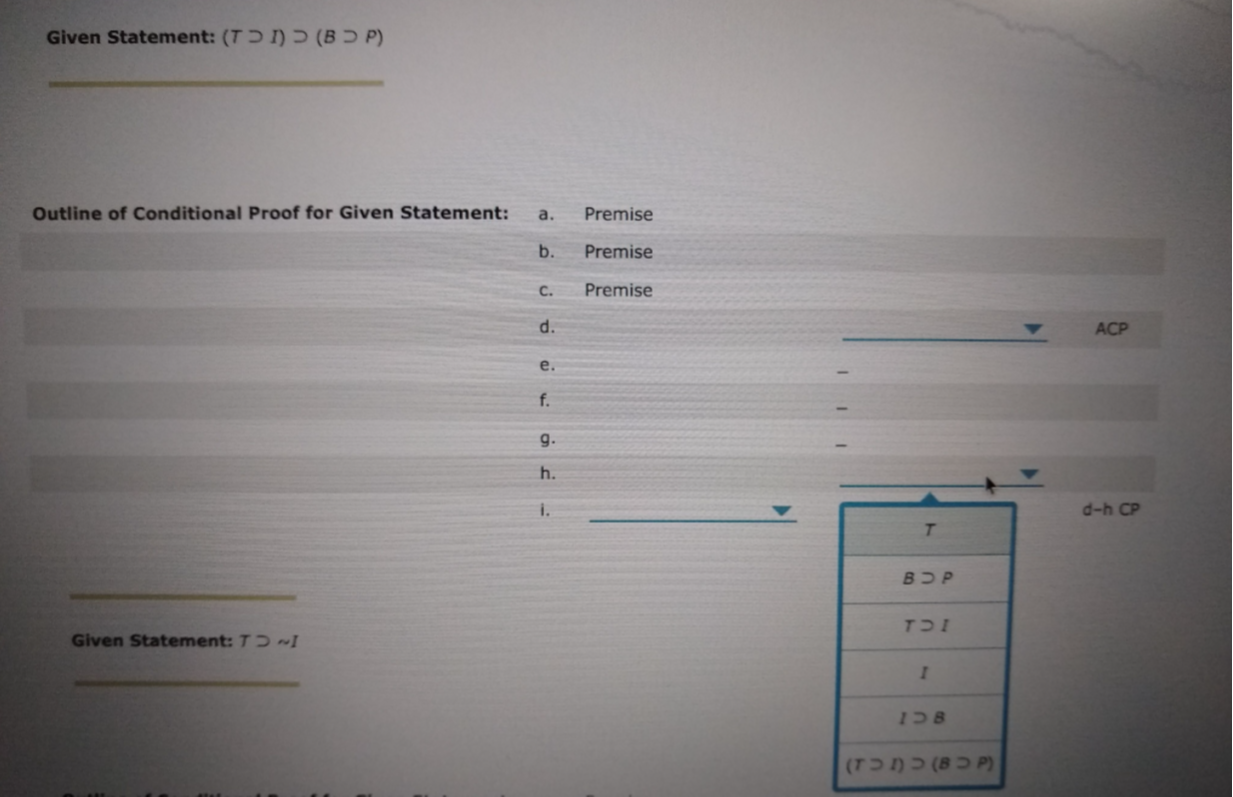 Solved 1 The Conditional Proof Method (CP) The conditional | Chegg.com