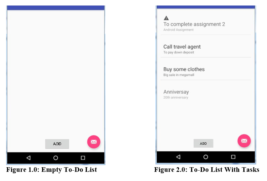 Android studio Compulsory to provide the following 1. | Chegg.com