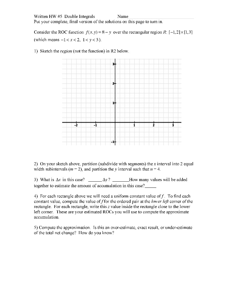 Solved Calc Written HW 5 (Please complete the entire | Chegg.com