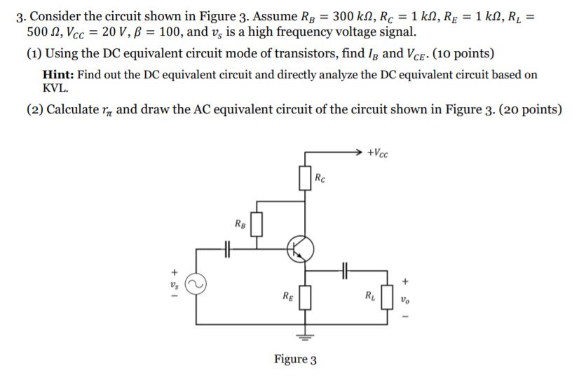 Solved 3 Consider The Circuit Shown In Figure 3 Assume 3943