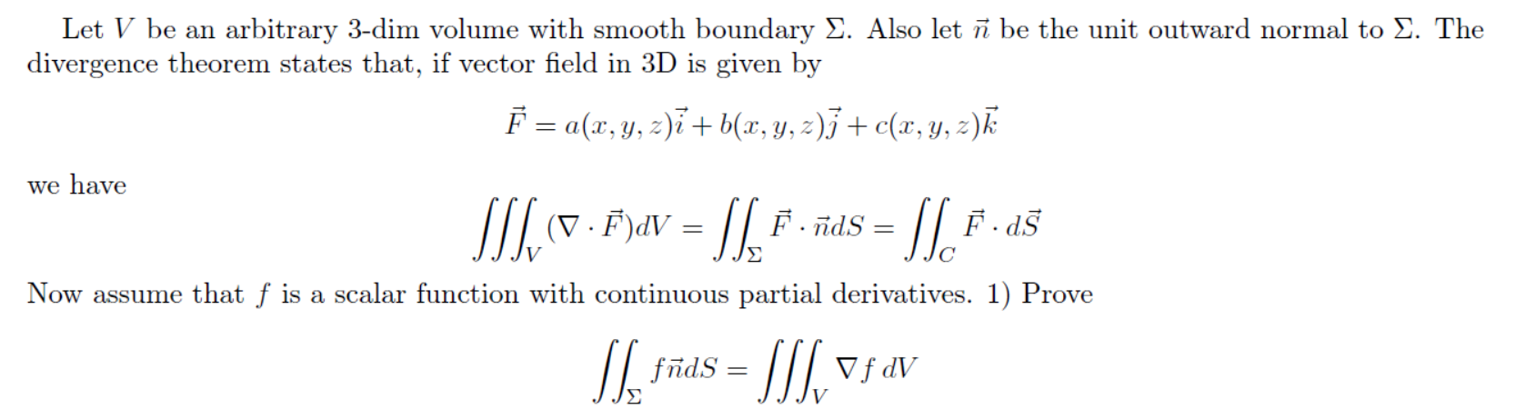 Let V Be An Arbitrary 3 Dim Volume With Smooth Bou Chegg Com