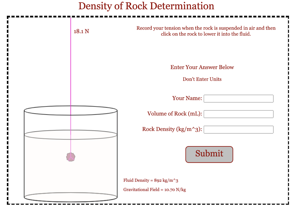 Solved Density of Rock Determination In this problem you