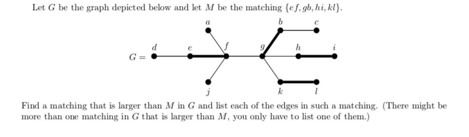 Solved Let G be the graph depicted below and let M be the | Chegg.com
