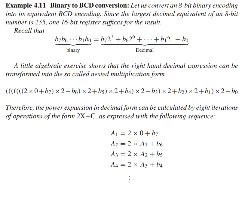 Solved 4.6) Example 4.11 illustrates an algorithm to | Chegg.com