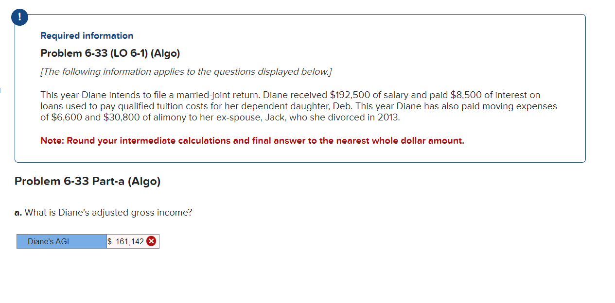 Solved Required Information Problem 6-33 (LO 6-1) (Algo) | Chegg.com