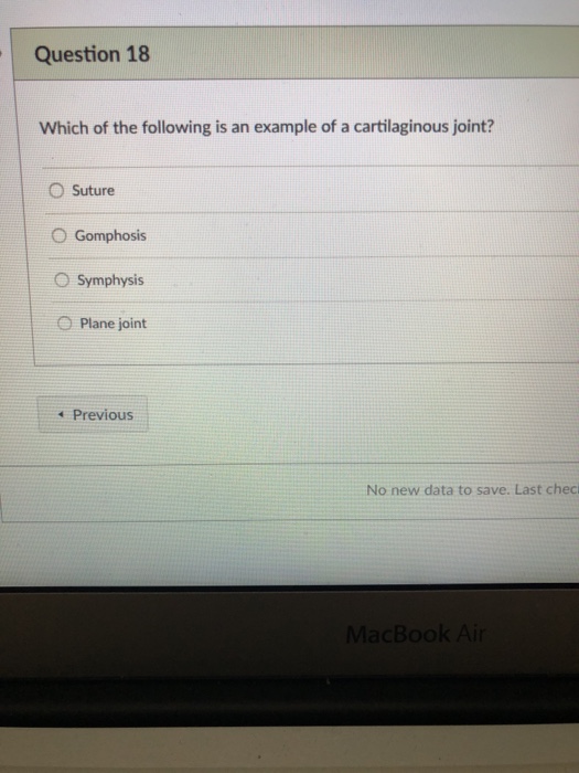 Solved Question 18 Which of the following is an example of a | Chegg.com