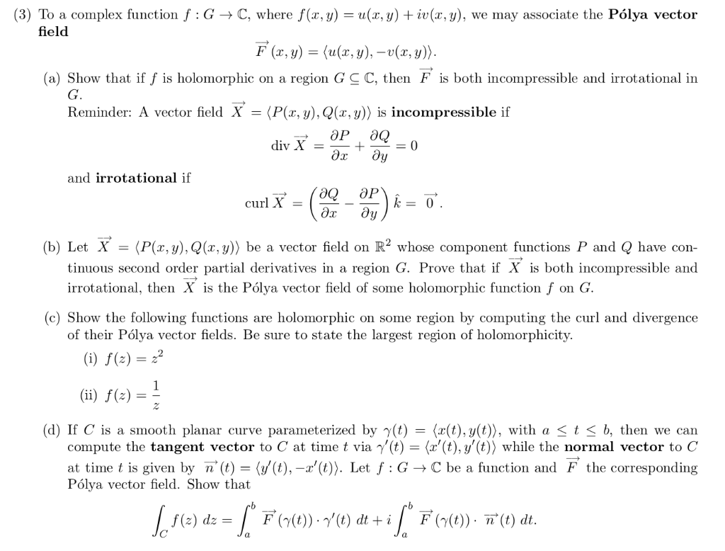 Solved (3) To a complex function f :G → C, where f(x,y) = | Chegg.com