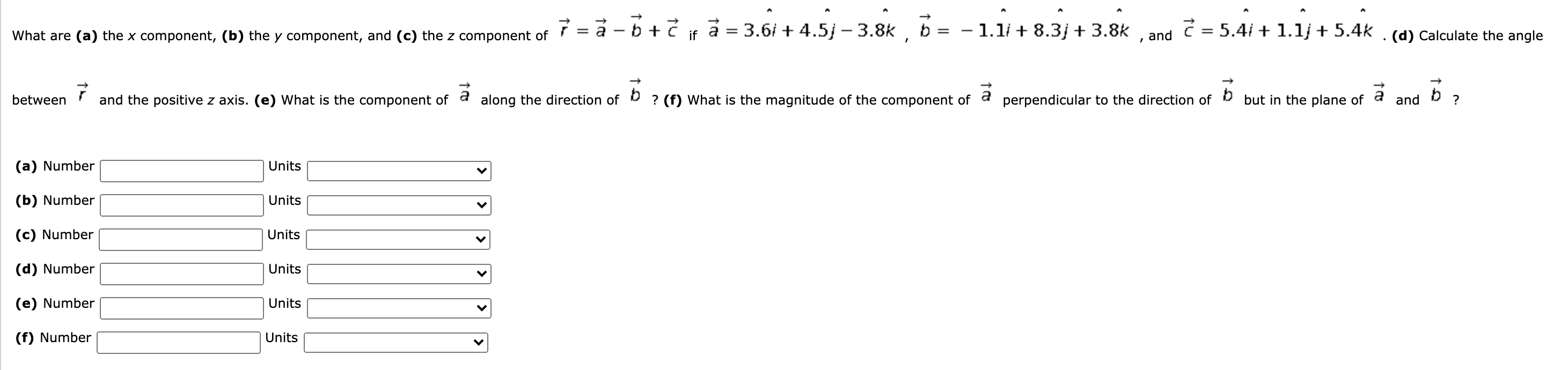 Solved 7 ả Dt A 3 61 4 5j 3 8k What Are A The Chegg Com