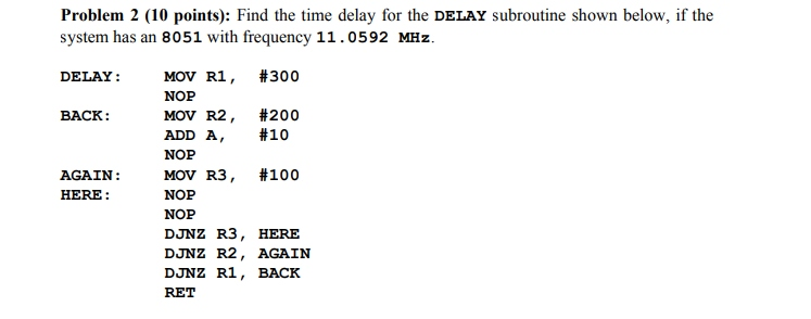 Solved Problem 2 (10 points): Find the time delay for the | Chegg.com