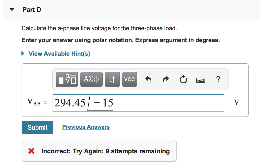 Solved Problem 3 A balanced, three-phase circuit is | Chegg.com