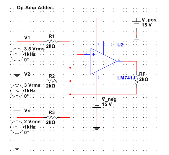 Solved 5. For Op-Amp Adder: A. Analyze the Op-Amp Adder | Chegg.com